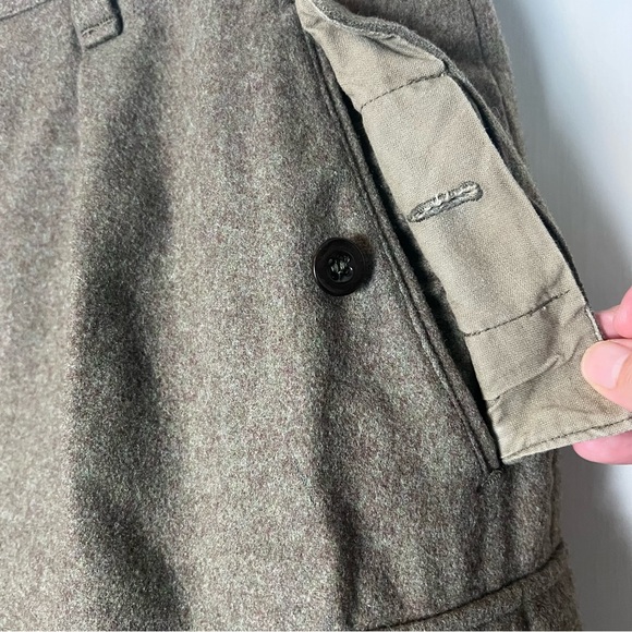 Men's Vintage British Army Wool Cargo Pants‎ Brown – Sz. 33 - Picture 8 of 9
